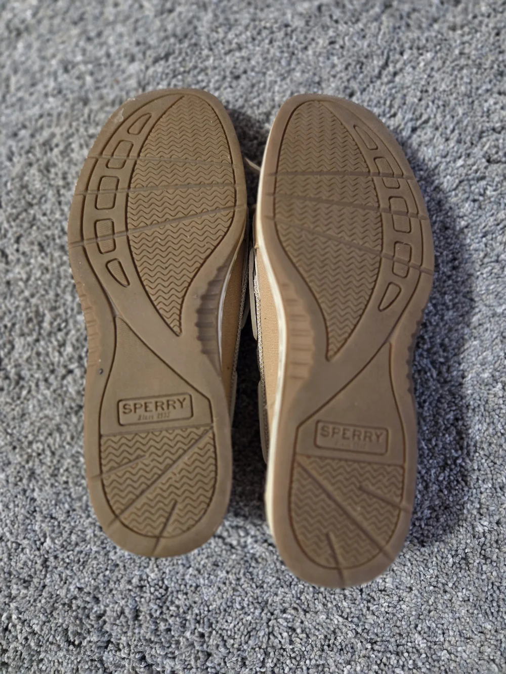Sperry Women's Tan Canvas & Leather Boat Shoes
